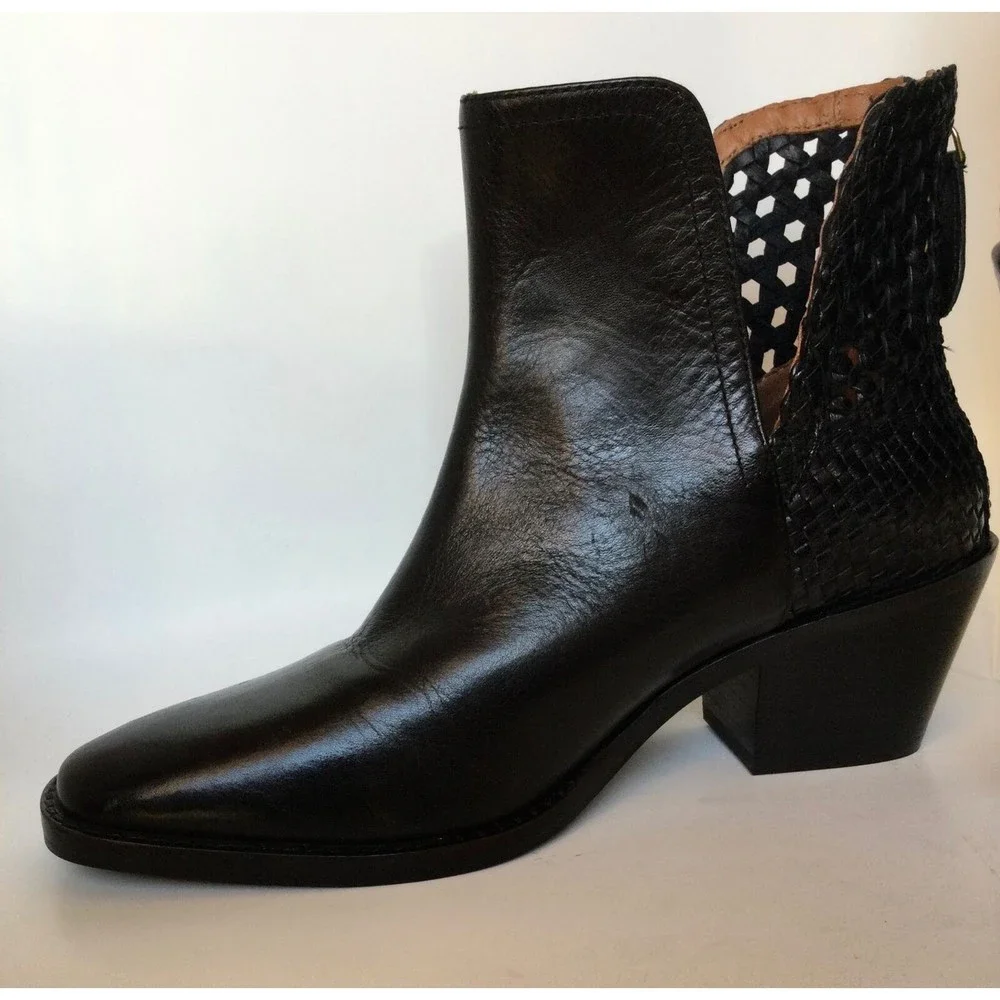 NEW LUCKY BRAND Kaedynce Leather Booties, Black (Size 7 M) - Picture 5 of 12